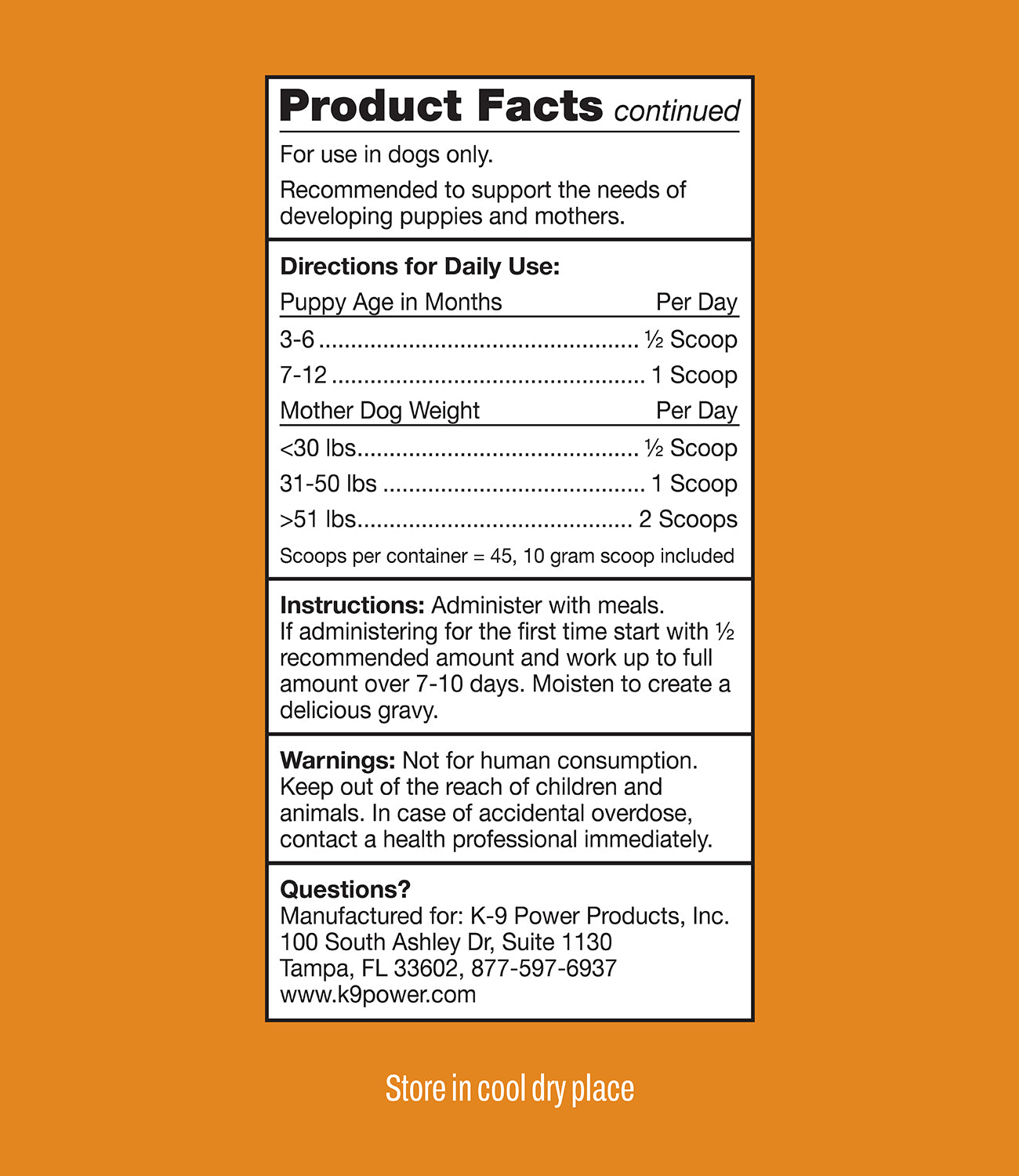product facts continued